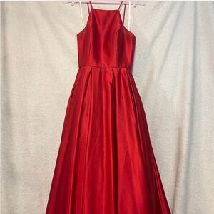 Betsy & Adam Red Formal Dress